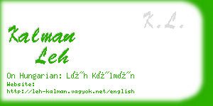 kalman leh business card